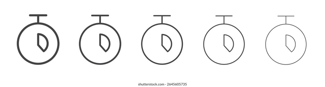 Chronometer icon outline ilustration vector symbol