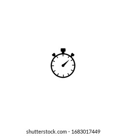 chronometer icon. simple, flat, black.