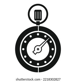 Chronometer icon simple vector. Stopwatch clock. Stop timer