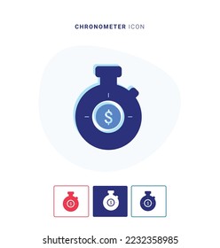 Chronometer Icon, Vector illustration eps.