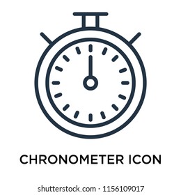 Chronometer icon vector isolated on white background, Chronometer transparent sign , linear pictogram or outline logo design in lined style