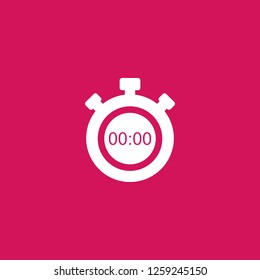 chronometer icon vector. chronometer sign on pink background. chronometer icon for web and app