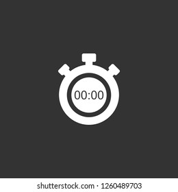 chronometer icon vector. chronometer sign on black background. chronometer icon for web and app