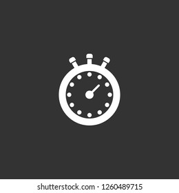 Chronometer icon vector. Chronometer sign on black background. Chronometer icon for web and app