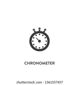 Chronometer icon vector. Chronometer sign on white background. Chronometer icon for web and app