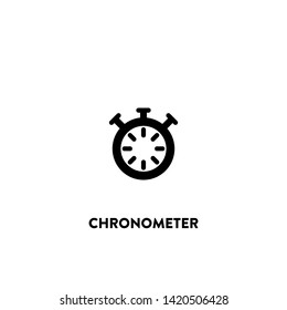 chronometer icon vector. chronometer sign on white background. chronometer icon for web and app