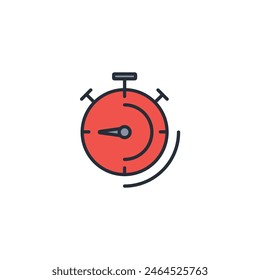 chronometer icon. vector.Editable stroke.linear style sign for use web design,logo.Symbol illustration.