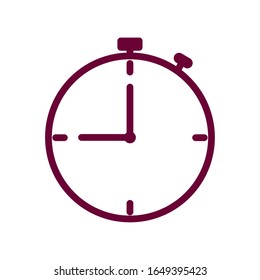 Diseño de icono de estilo de línea del ronómetro, herramienta de tiempo segunda parada de deporte medida de plazo y tema de cuenta regresiva Ilustración del vector