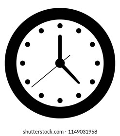
Chronometer in round shape showing clock icon 

