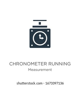 Chronometer running icon vector. Trendy flat chronometer running icon from measurement collection isolated on white background. Vector illustration can be used for web and mobile graphic design, logo,