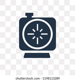 Chronometer Running vector icon isolated on transparent background, Chronometer Running transparency concept can be used web and mobile