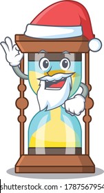 Weihnachtsmann-Zeichentrickfigur mit süßem Finger
