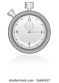 chronometer in silver colors, check the time