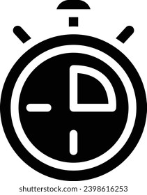 Chronometer single vector line icon