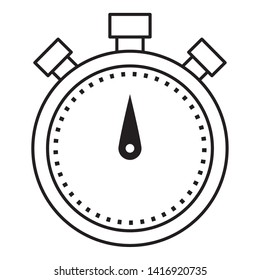 chronometer stopwatch icon cartoon isolated in black and white vector illustration graphic design