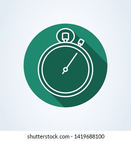 chronometer, Stopwatch line art. Simple vector modern icon design illustration