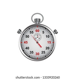 Chronometer stopwatch on the white background vector illustration