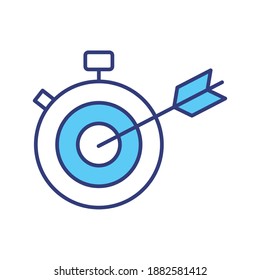 chronometer target arrow line style icon vector illustration design