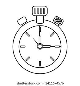 chronometer time clock stopwatch cartoon
