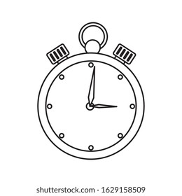 chronometer time equipment isolated icon vector illustration design