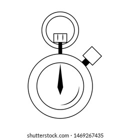 chronometer time sport clock cartoon vector illustration graphic design