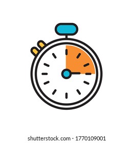 chronometer timer fill style icon vector illustration design