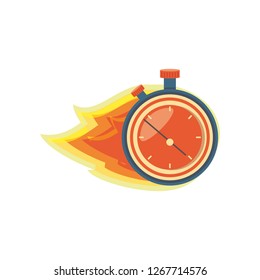 chronometer timer with flame