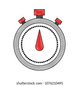 Chronometer timer symbol scribble
