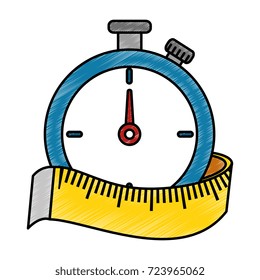 chronometer timer with tape measure