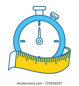 chronometer timer with tape measure
