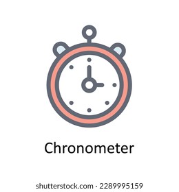 Chronometer Vector Fill outline icons. Simple stock illustration stock