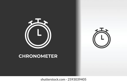Chronometer Vector, Icon Or Logo Sign Isolated Symbol Illustration