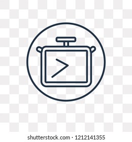 Chronometer vector outline icon isolated on transparent background, high quality linear Chronometer transparency concept can be used web and mobile