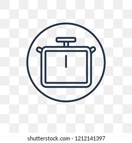 Chronometer vector outline icon isolated on transparent background, high quality linear Chronometer transparency concept can be used web and mobile