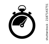 Chronometr or stopwatch icon. Fast time, timestamp vector illustration