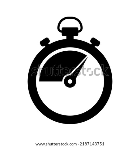 Chronometr or stopwatch icon. Fast time, timestamp vector illustration