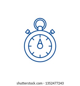 Chronoscope line icon concept. Chronoscope flat  vector symbol, sign, outline illustration.