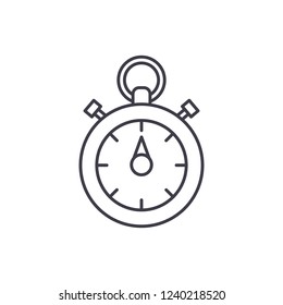 Chronoscope line icon concept. Chronoscope vector linear illustration, symbol, sign
