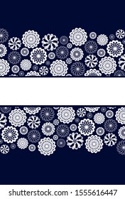 Chrostmas background with stylized snowflakes