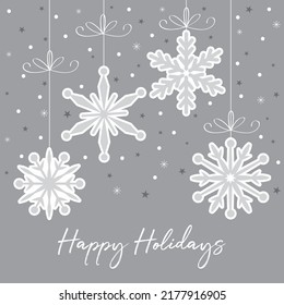 chrsitmas greeting card with snowflake design