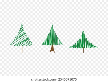 Chrstmass tree vector 2D illustration