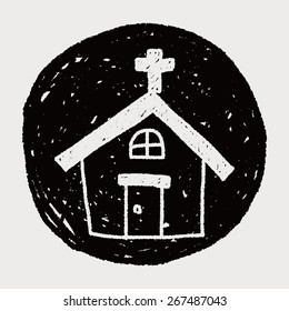chruch doodle drawing