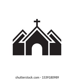 chruch icon vector symbol template