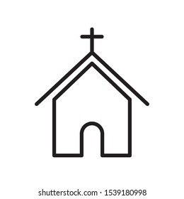 chruch icon vector symbol template