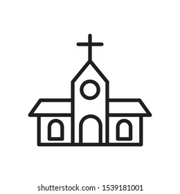 chruch icon vector symbol template