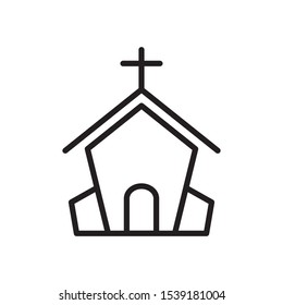chruch icon vector symbol template