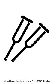 Chrutches Icon Vector