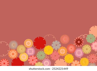 Chrysanthemum Autumn Japanese Pattern Background