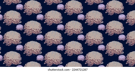 Vector de patrón floral crisantemo Tonos pasteles para impresiones, cubiertas, fondos y texturas y diseños gráficos