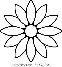 Chrysanthemum flower bloom blossom green Outline1
